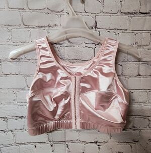 Enell High Impact Wire Free Pink Shiny Sports Bra 5